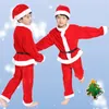 Clothing Sets Kids Christmas Sets Boys Girls Santa Claus Suit Children's Carnival Party Outfit Baby Xmas Top Pants 2psc Suit for 1-12 years 231108