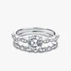 Cluster Rings Classic Moissanite Ring Lace Four-Claw Female 925 Sterling Silver Light Luxury Simple Set Diamond