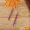 Dangle Lustre Nouvelle Arrivée Colorf Carré Pierre Naturelle Boucle D'oreille Pour Femmes Filles Sier Crochet Mode Simple Jewelr Dhjcj