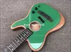 Custom Shop Acousta Gloss Green E-Gitarre mit Hohlkörper, Vintage-Mechaniken, schwarzer Hardware, kein Akustik-PU, nur magnetische Tonabnehmer, tiefer C-Mahagonihals