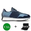 N 327 baskets hommes chaussures de sport blanc marine chaussures de course bleu chameau clair herbe blanche vert sel de mer lait de haricot rouge gris foncé femme basse jogging chaussure de marche taille 5-12