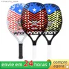 Tennis Rackets Carbon and Glass Fiber Beach Tennis Racket EVA Soft Face Padd Sports Tennis Racquet with Cover Q231109