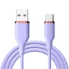 Soft Silicone Charging Cable For Mobile Phone Android and Apple with Length 1M Whole sale good quality Support TYPE-C,Lightning interface