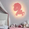 Wall Lamps Children's Room Bedside Modern Simple Cute Cartoon Boys And Girls Bedroom Lamp