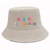 Nya färgglada bokstäver Bright Eyes Bucket Hat broderad buskethatt Sunshade Couples 'Cap High Quality