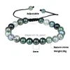 Chain New Arrival 8 Mm Nature Stone Bracelet For Women Men Adjustable Round Shape Agate Black Beads Braided Lucky Jewe Dhgit