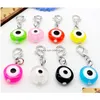 Encantos 200 Pçs / lote Misto Turco Evil Eye Encantos Lagosta Fecho Dangle para Jewelry Makings DIY 32x11mm Drop Delivery Jóias Jóias Fin Dhteu