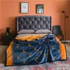 High-end Live Popular Light Luxury Fashion Brand Blanket Duplex Printing Flannel Double Layer Combination Felt Blankets