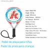 Tennisracketar Kawasaki Kids Padel Tennis Carbon Fiber Soft Eva Face Tennis Padd Racquet Racket med Padel Bag Cover med gratis present X800 Q231109