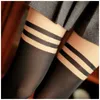 5 STÜCK Sexy Socken Sexy Doppelstreifen Seidenstrümpfe Frauen Strumpfhosen Dünne Dame Vintage Strümpfe Strumpfhosen Sommer Weibliche Strumpfwaren Strümpfe Z0407