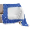 Sublimation Bleached Blanket with Tassel White Blank Heat transfer Printing Shawl Wrap 1108