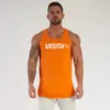 Herrtankstoppar sommar streetwear casual topp bomull jogger gym fitness singlets sportkläder träning män kläder väst manlig undertröja