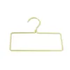 Hangers Racks 10 pieces of gold metal coated hangers multifunctional bedroom wardrobes balcony wrought iron square scarves drying tools 230408