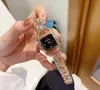 Populaire kleine vierkante kwartsbatterij Super Bright Watch volledig roestvrijstalen holle band armband dames Klokliefhebbers Super Bright Rose Gold Horloges montre de luxe
