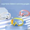 Occhialini da nuoto per bambini Occhiali da nuoto regolabili con montatura grande Visione ampia Anti-appannamento Occhiali sportivi da nuoto impermeabili con tappi per le orecchie per bambini Regalo P230408