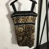 2024 Novo Modelo Básico Vestidos Casuais Sexy Leopardo Imprimir Vestido Mulheres Slim Stretch Slip Dress Designer Sem Mangas Vestido Lady Cintura Vestido Pacote Hip Saia 4ayh