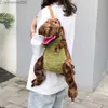 Backpacks Cute Backpack for Child Toddler Dinosaur Plush Doll Bags Gift BrownL231108