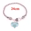 Charm Bracelets PROVERBS 31 Heart Crystal With 24cm Wheat Chain Lobster Claw Bracelet