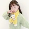 Scarves Moonbiffy Winter Cartoon Cute Female Warmth Thick Plush Children Cross Bib Baby Imitation Fur Collar Boy Girl Soft Scarf