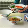 ボウルズキッチン用品ラーメンボウルセラミックテーブルウェア夕食のための家庭用品セット磁器ヌードルスープバー