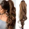 Paardenstaarts Saisity Long Synthetische 32inches Ombre gelaagde paardenstaart beschikbare gemengde kleur krullende flexibele paardenstaart wrap rond haarstukken 230407