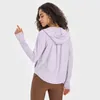 Giacche da donna luu cappotto per pista da pista ragazza yoga indossare abiti da sole protezione da sole che corre il tempo libero giacca a vento impermeabile con cappuccio con cappuccio