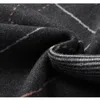 Herrtröjor Autumn Winter Long-ärmad tröja Young Fashion Knitwear Color Matching Top Grey Black-Sizes S-4XL