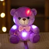 Plüsch-Leuchtspielzeug, 20 cm, leuchtend, kreativ, LED-Teddybär, Stofftier, Plüschtier, bunt, leuchtende Fliege, Bär, Weihnachtsgeschenk für Kinder 231107