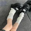 Women Socks Women's Leg Warmer Lolita Long Knitted Warm White Black Arm Ladies Autumn Winter Crochet Sock Foot Cover Boot Cuffs