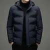 Vestes pour hommes Haut de gamme mode doudoune hommes chapeau détachable 2023 hiver affaires décontracté épaissi chaud coton veste à capuche coupe-vent manteauzln231108