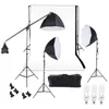 Freeshipping Kit de iluminação para estúdio de fotografia Softbox Photo Studio Equipamento de vídeo Pano de fundo Softbox Cantilever Light Stand Bulbs Carryin Tnuj