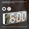 Klokken accessoires Andere acryl/spiegel Alarmklok LED Digitale spraakregeling Snooze Time Temperatuur Display Night Mode Reloj Despertador