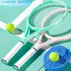 Raquetes de tênis Treinador de tênis Sing Player com linha de rebote de alta resiliência Carbono Doub Raquetes de tênis Profissão Raquete Face Raquete de tênis Q231109