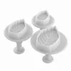 Nya 3st/set Cake Rose Leaf Kolvkolv Fondant Decorating Sugar Craft Mold Cutter Cake Decorating Pastry Cookie Tools