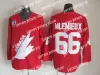 Hockey -Trikots James Custom Team Canada Hockey Trikot 99# Gretzky 66# Lemieux 4# Bobby Orr 7# Bourque 10# Haderchuk 11# Messier Herren Stitch