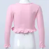 Mantel Niedliche Lange Ärmel Blumenmädchen Lässige Rüschen Spitze Umhänge Cape Kinder Bolero Jacke Für Hochzeit Prinzessin Outwear Schal Strickjacke Mantel 231108