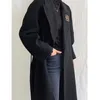 Misto lana da donna Cappotto di lana autunnale Cappotto lungo allentato Donna Inverno Maniche raglan in pizzo Cappotto di lana nero Colletto Cappotto Moda casual Cappotto di cammello 231108