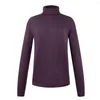 Chandails pour hommes intérieur de luxe léger mince coton maigre pour hommes femmes hiver automne mode col roulé couleur pure élastique haut à manches longues