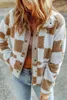 Damesjassen Mode Winterkleding Vrouwen Geruite Jas Street Style Shacket Shirt Jas Luxe Pluizige Button Down Lange Overjas