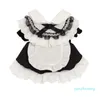 Katzenkostüme Kostüm Maid Schürze Cosplay Uniformen Süßes Kostüm Baumwolle Kleider Hut Set Frühlingskleidung 45 Kätzchen Kleine Hunde