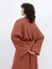 Damen-Nachtwäsche, Marthaqiqi, lässige Damen-Sexy-Robe mit V-Ausschnitt, langärmliger Bademantel, Nachthemd mit Schnürung, mittelhoher Pyjama, Heimkleidung für Frauen