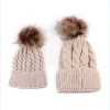 Hotsell Caps Hats Citgeett Fashion Set Mom Mother Baby Knit Pom Bobble Hat Kids Kids Boall Will Warme Warm Beanie Fashion Cap 2