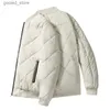 メンズジャケット冬のフリースジャケットメン2023新しい暖かい厚いスタンドカラーコート男性ボンバージャケット韓国ファッション屋外風のアウトウェアメンQ231109