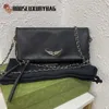 Borsa stilista da donna per donna Borsa a tracolla Zadig Voltaire Borsa a mano con rivetti vintage Borsa a tracolla in vera pelle con scatola originale