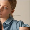 Dangle Lustre Sier Métal Gothique Chaîne Boucles D'oreilles Pour Les Femmes Vintage Géométrique Boucle D'oreille Femme Brincos Punk Bijoux Partie Bij Dhgnl