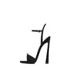 Flatform Sandaler Kvinnors höga klackar Öppen tå Slim Heled Sandals Leather Designer Fashion Sexig Formal Wear Elegant Temperament Office Shoes Designer Sandal Shoe Shoe