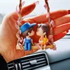 Décorations rétroviseur pendentif ornement mignon Couple sur balançoire intérieur cadeau romantique accessoires de voiture AA230407