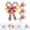 Tazas 4pcs Anillos de servilleta de Navidad Bowknot Estilo Titulares Hebilla Decoración de fiesta Regalo de Navidad