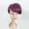 New European and American wig 4.5-inch women's short straight mixed color mechanism synthetic wig