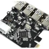 Livraison gratuite FAST USB 30 PCI-E PCIE 4 PORTS Adaptateur de carte d'extension Express Xelkt